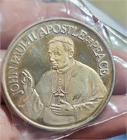 John Paul III  Apostle of Peace 1987 1 ounce .999