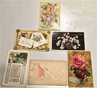 1900's Postcards Best/Kind Wishes Birthday