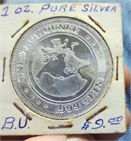 1 Troy ounce. 999 fine silver