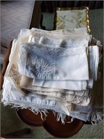 Large box of linens