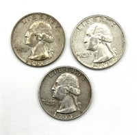 1961, 1962, and 1963 Washington Quarters