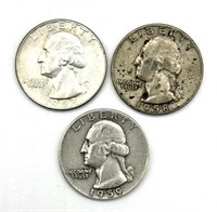 1953, 1958, and 1959 Washington Quarters