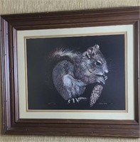 Adorable squirrel print approx 16 x 14 inches