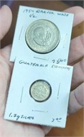 1954 George Washington Carver half dollar and a