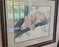 Cougar by Gene Gray print approx size is 32 x 28