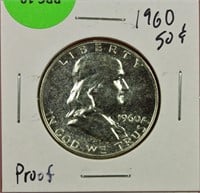 1960 Proof Franklin Half Dollar