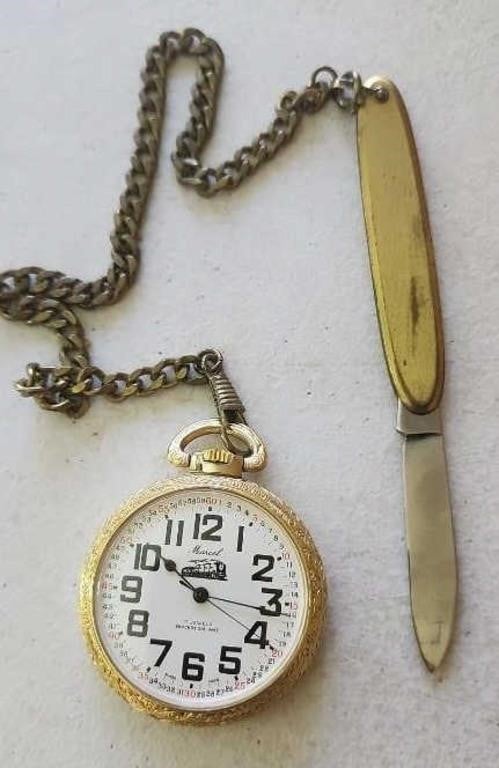 Marcel 17 jewels Swiss made pocket watch with