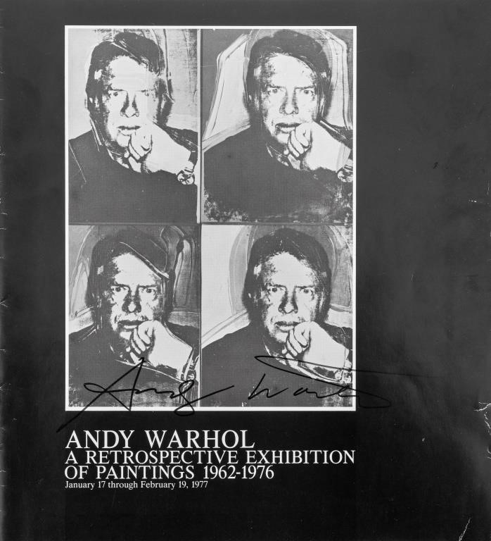 Signed "Andy Warhol" Exhibition Catalog Cover