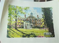 UNC print of the Old well and south building