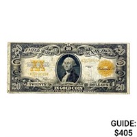 1922 $20 US Gold Certificate