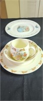 Bunnykins fine bone china & bunny plate