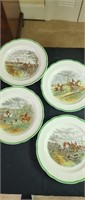 4 Spode plates in same series