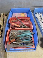 fence pliers, channel locks, wire cutters, and