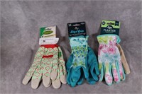 3 pair Ladies Gardening Gloves - Size M