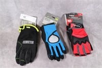 3 pr misc gloves, size L,