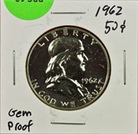 1962 Proof Franklin Half Dollar Gem