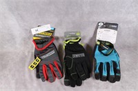 3 Pr Work Gloves  - M,