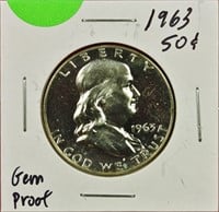 1963 Proof Franklin Half Dollar Gem