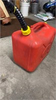 Red, 5 gallon gas can