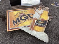 D1. (2) aluminum miller beer signs