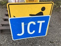 D1. Cross walk sign with jct sign