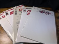 BLANK COVER COMICS OF 5