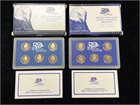 1999 & 2000 US 50 State Quarters Proof Sets