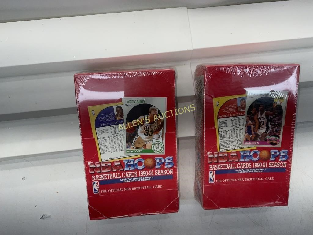 2 BOXES NBA HOOPS 1990-91 BASKETBALL CARDS
