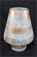 MCM Haeger 22K Blue-Gold Art Pottery Vase