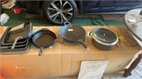Assorted pans and oven trays