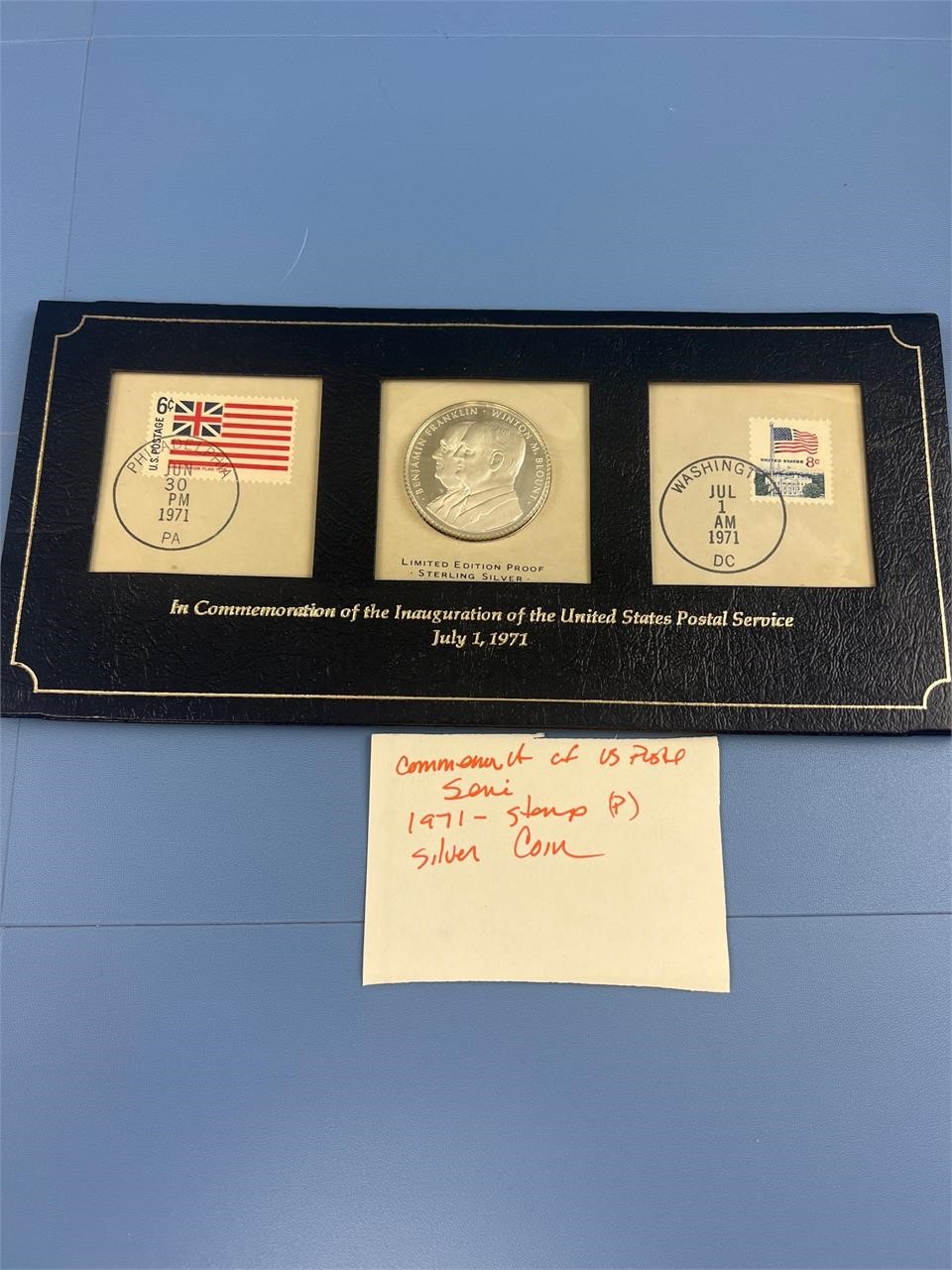 STERLING SILVER COIN & STAMPS US POST OFFICE