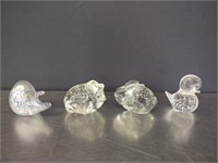 Glass Animal Paperweights