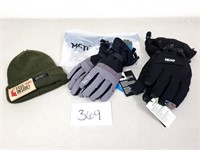 New Snow Gloves and Levi's Beanie Hat