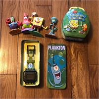 Lot of Mixed SpongeBob Squarepants Toys & Watch