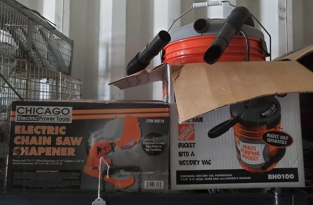 Electric Chainsaw Sharpener And Bucket Head