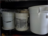 (6) Buckets With Various Contents