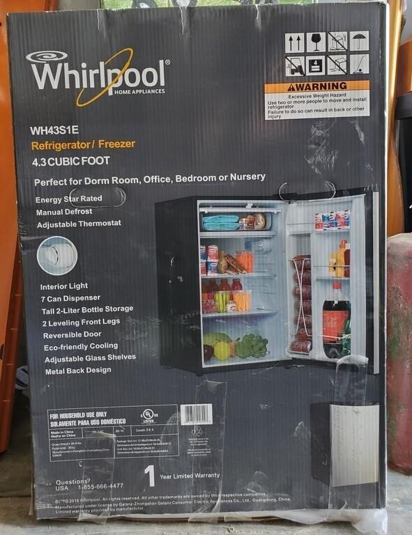 Whirlpool 4.3 Cubic Foot Fridge/Freezer In Box