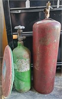 Oxygen And Acetylene Tanks With Hoses