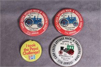 Antique Mach and Threashing Show Pins, 1997, 2003