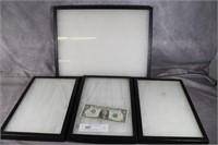 4 Covered Display Boxes with Glass