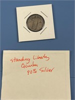 STANDING LIBERTY QUARTER 90% SILVER US COIN