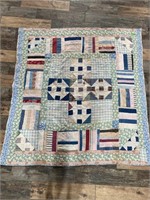 Homemade quilt has rips and ware