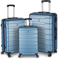 3pc Hardshell Luggage Set  Blue (20/24/28in)