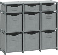 9 Cube Closet Organizer  Light Grey