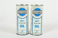 2 CUYUNA 40/1 TWO-CYCLE ENGINE OIL 16 OZ CANS