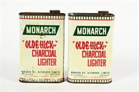 2 MONARCH OLDE-HICKry CHARCOAL LIGHTER FLUID