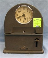 Antique Simplex cathedral shaped time clock