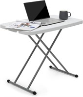 Height-Adjustable Folding TV Tray Table Portable