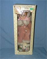Porcelain Mary had a Little Lamb doll and lamb