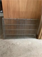Folding dog kennel approximately 42 x 27 x 27 tall